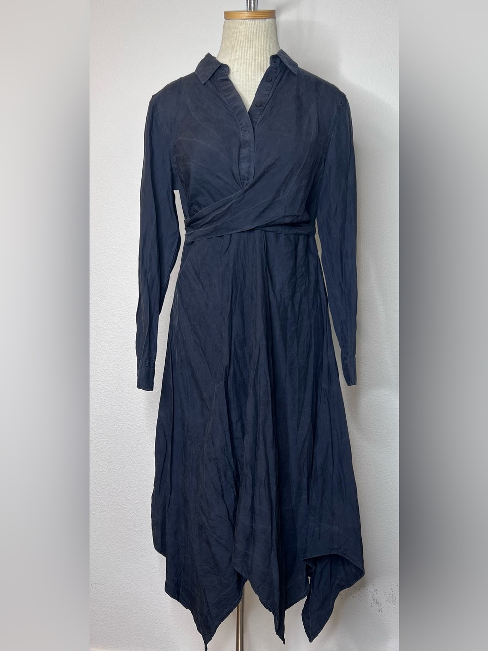 AllSaints Wrap Dress W/ Handkerchief Hem